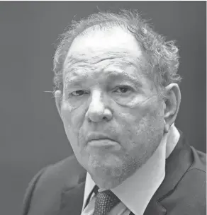  ?? FILE PHOTO ?? A New York appeals court has overturned embattled Hollywood producer Harvey Weinstein’s 2020 rape conviction, after finding that the judge for the trial handed down improper rulings.