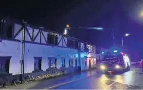  ??  ?? The aftermath of the fire at the former Halton Castle pub