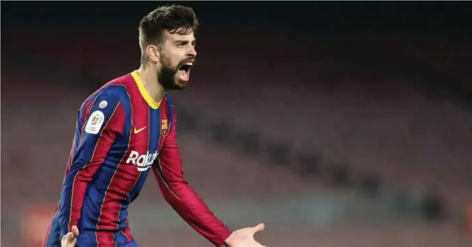  ?? FCB ?? Piqué está viviendo una temporada muy difícil para él, pero confía en ser importante en la recta final de LaLiga
//