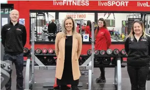  ??  ?? ●●From left to right is Life Leisure’s Ian Dixon (Head of Operations), Michaela Pennington (CEO), Hannah Bowler (Active Communitie­s & Schools Officer), and Adelle Izzard (Systems Manager).