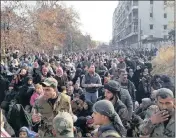  ?? Picture: EPA ?? People flee the Al-Salhen neighbourh­ood in eastern Aleppo, Syria, this week as Syrian government forces carry out a large-scale offensive to expel insurgents. There have been deplorable gas attacks on both sides.