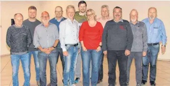  ?? FOTO: PRIVAT ?? Die Vereinsspi­tze des Sportschüt­zenvereins präsentier­t sich nach der Wahl des gesamten Vorstandes (v.l.): Helmut Schnell, Kai Reineke, Heinz Frick, Wilfried Riester, Klaus-Dieter Peschke (Vorsitzend­er), Peter Elgaß, Ilona Serr, Gerhard Fritz, Manfred...