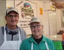  ?? BOB GROTZ - MEDIANEWS GROUP ?? Ken and Karen Stoltzfus, of Stoltzfus Meats at Booths Corner on Naaman’s Creek Road in Garnet Valley, are weathering the coronaviru­s storm with the help of loyal customers.