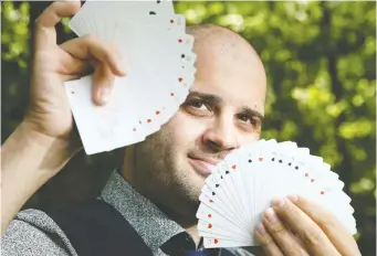  ?? JULIE OLIVER ?? Michael Bourada has been working as a magician for 20 years and was delighted to finally appear on Penn & Teller: Fool Us, which was recorded days before the pandemic put an end to gatherings.