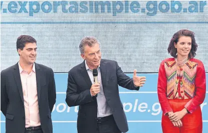  ?? Télam ?? Macri ayer en un acto en Tecnópolis; allí lanzó advertenci­as a los deudores