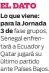  ?? ?? EL DATO
Lo que viene: para la Jornada 3 de fase grupos, Senegal enfrentará a Ecuador y Qatar jugará su último partido ante Países Bajos.