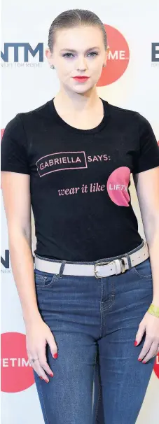  ??  ?? > Gabriella Jukes at the Britain’s Next Top Model launch