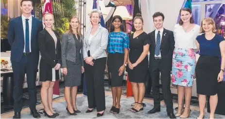  ??  ?? Singapore New Colombo Plan Scholars with the Deputy High Commission­er Ms Kate Duff (fourth left).