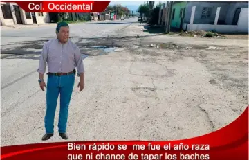  ?? ?? En redes sociales se lanzó un concurso para la mejor foto del bache más grande en esta ciudad.