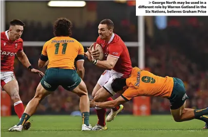  ?? ?? > George North may be used in a different role by Warren Gatland in the Six Nations, believes Graham Price