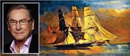  ?? ?? PRIDE:
Nicholas Condy’s painting of a slave ship being captured by a West Africa Squadron vessel. Inset, Lord Ashcroft