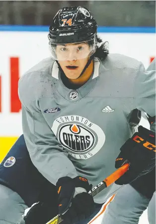  ?? LARRY WONG ?? Oilers defenceman Ethan Bear welcomes an opportunit­y for more time with the first unit on the NHL’S most efficient power play. Bear, 22, has five goals and 15 assists in 61 games this season.