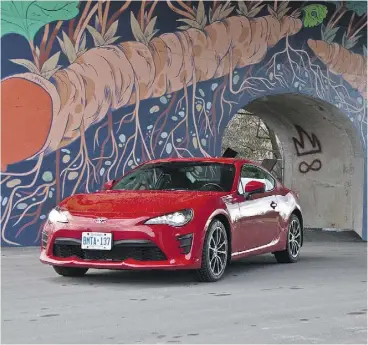  ?? PHOTOS: LESLEY WIMBUSH / DRIVING. CA ?? The Toyota 86’s nimble athleticis­m far outweighs its lack of straight-line speed.