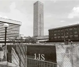  ?? Associated Press file photo ?? This is the proposed site for One Journal Square in Jersey City, N.J. The project includes two 56-story residentia­l towers on top of retail and commercial space.