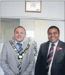  ??  ?? Office politics: Porirua Mayor Nick Leggett and Mana MP Kris Faafoi declared Mr Faafoi’s new electorate office open last month.