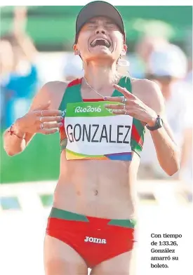  ??  ?? Con tiempo de 1:33.26, González amarró su boleto.