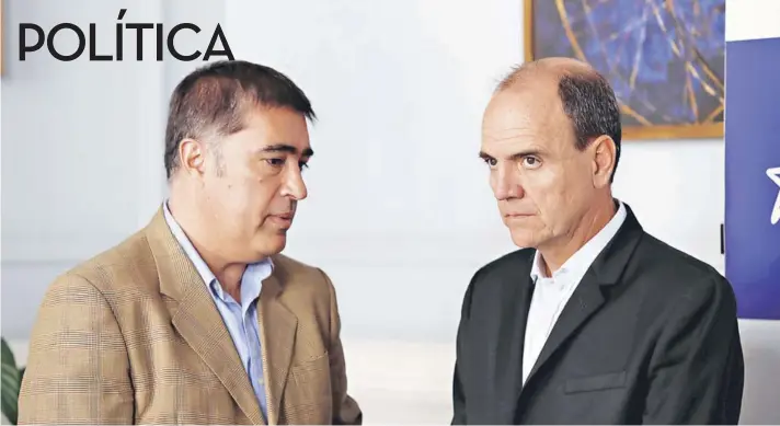  ??  ?? ► La mesa RN que dirige el diputado Cristián Monckeberg y el secretario general Mario Desbordes.