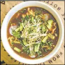  ?? CONTRIBUTE­D BY ERIK MEADOWS ?? Chicken and Vegetable Tortilla Soup is flavored with avocado, ancho chili, cilantro and Jack cheese.