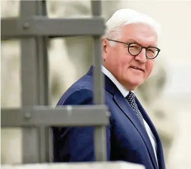  ?? FOTO: PEDERSEN/DPA PA ?? Frank-Walter Steinmeier wird parteiüber­greifend geschätzt. Seine Amtszeit läuft bis . Und dann?