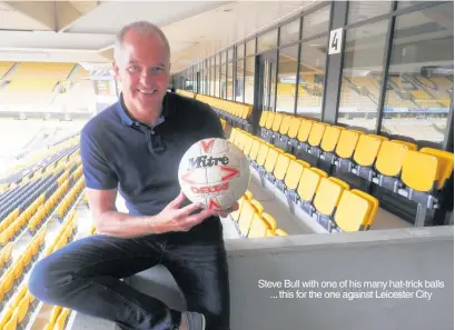  ??  ?? Steve Bull with one of his many hat-trick balls ... this for the one against Leicester City