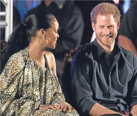  ??  ?? PRINCE Harry has joined national celebratio­ns marking the 50th anniversar­y of Barbados’s independen­ce — and shared a stage with superstar Rihanna to launch a spectacula­r concert.
Harry and the Barbados-born singer were cheered by thousands as a night...