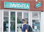  ?? PAUL CHIASSON THE CANADIAN PRESS ?? DavidsTea says the closing of 124 stores in Canada and the U.S. will help create a stronger business model for the future.