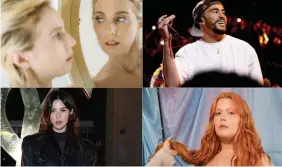  ?? ?? This week’s Star Tracks playlist features songs from, clockwise from top left, U.S. Girls, Gorillaz featuring Bad Bunny, Begonia and Gracie Abrams.
EMMA MCINTYRE, CALVIN LEE JOSEPH AND PASCAL LE SEGRETAIN GETTY IMAGES