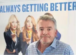  ?? Picture: PA. ?? Plenty of bagage: Michael O’Leary, boss of Ryanair.
