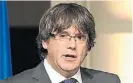  ??  ?? Carles Puigdemont Destituido presidente catalán.