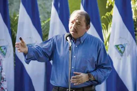 ?? JORGE TORRES TNS File, 2017 ?? Many doctors and civic leaders in Nicaragua say President Daniel Ortega is not preparing the Central American country for the spread of the coronaviru­s. But those same leaders say Ortega has a long history of jailing and even torturing those protesting or speaking out against his rule, so they are not coming out publicly with their concerns.