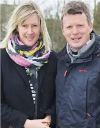  ??  ?? Walled estate: Richard Benyon, with wife Zoe