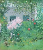  ??  ?? Theodore Wendel (1859-1932), A New England Garden. Pastel, 24 x 21 in., signed lower right: ‘Theo Wendel’. Courtesy Avery Galleries.