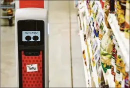  ?? Contribute­d photo ?? ShopRite’s new robot Tally will begin roaming store aisles this year, but Connecticu­t locations will not be part of the pilot program.