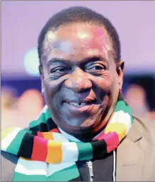  ?? PHOTO: REUTERS ?? Zimbabwe’s President Emmerson Mnangagwa was all smiles at the World Economic Forum meeting in Davos, Switzerlan­d, yesterday.