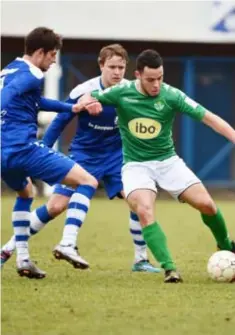  ?? FOTO SMB ?? Ali Ahriga (RCM) met Jens Dijck (l.) en Sam Mellebeek.