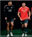  ?? ?? Midfield backs Reiko Ioane, left, and David Havili are part of a rare unchanged All Blacks starting lineup.