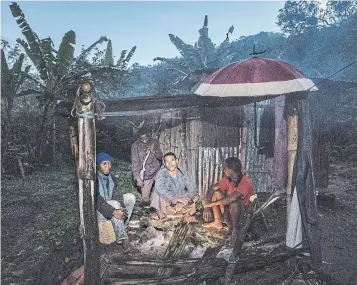  ?? FINBARR O'REILLY PHOTOS THE NEW YORK TIMES ?? Vanilla farmer Ninot Oclin, centre, guards his small farm from thieves in Mandena, Madagascar. Vanilla’s high price, combined with poverty and a corrupt state, has made the crop a target of violent criminal networks.