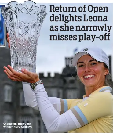  ?? ?? Champion: Irish Open winner Klara Spilkova