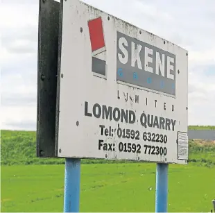  ?? Picture: Dougie Nicolson. ?? The Skene Group’s Lomond Quarry, near Leslie.