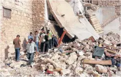  ?? NA ?? Destrozos y desolación en la ciudad siria de Alepo.