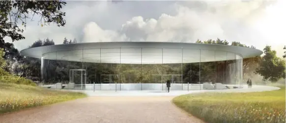  ?? APPLE VIA THE ASSOCIATED PRESS ?? The new Apple Park in California, where 12,000 employees will soon move, will house a 1,000-seat auditorium bearing the name of the company’s late co-founder, Steve Jobs.