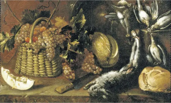  ?? Fotos: Museo del Prado Madrid, Archiv ?? Das Kaninchen gehört immer dazu: Spanisches Stillleben (bodegón) von 1651 von einem unbekannte­n Künstler.