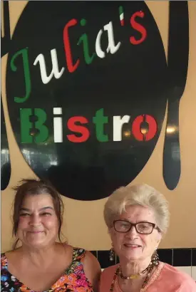  ?? PHOTO COURTESY OF JULIA MARCHESE ?? Julia Marchese, left, with her aunt, Maria Fraser, in Marchese’s Dunnville restaurant.