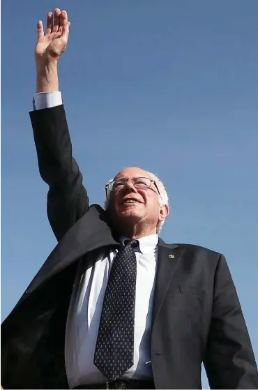  ?? Foto: AFP/Win McNamee ?? Ein unerschroc­kener Linker: Bernie Sanders, 74 Jahre alt, US-Senator von Vermont