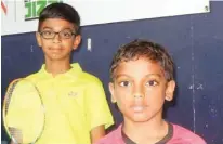  ??  ?? UNDER-10: Winner Mebel Manoj, right, and Seban Gautam.