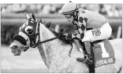  ?? BARBARA D. LIVINGSTON ?? X Y Jet earned a 102 Beyer Speed Figure in winning the Sunshine Millions Sprint on Jan. 20.