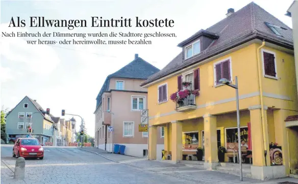  ?? FOTO: GR ?? Das Torhaus in Ellwangen wurde 1824 gebaut. Dazu gehörte damals noch ein Holzzaun mit Holztor als Stadtbefes­tigung. Es hat das alte Stadttor ersetzt.