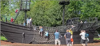  ??  ?? ALL ABOARD: The pirates’ galleon at Bowood House in Wiltshire is popular with younger visitors