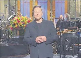  ??  ?? En televisión. Elon Musk, en el programa Saturday Night Live.