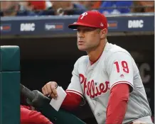  ?? PAUL SANCYA — THE ASSOCIATED PRESS ?? Gabe Kapler will be watching over the Giants next season after two years as Phillies manager.